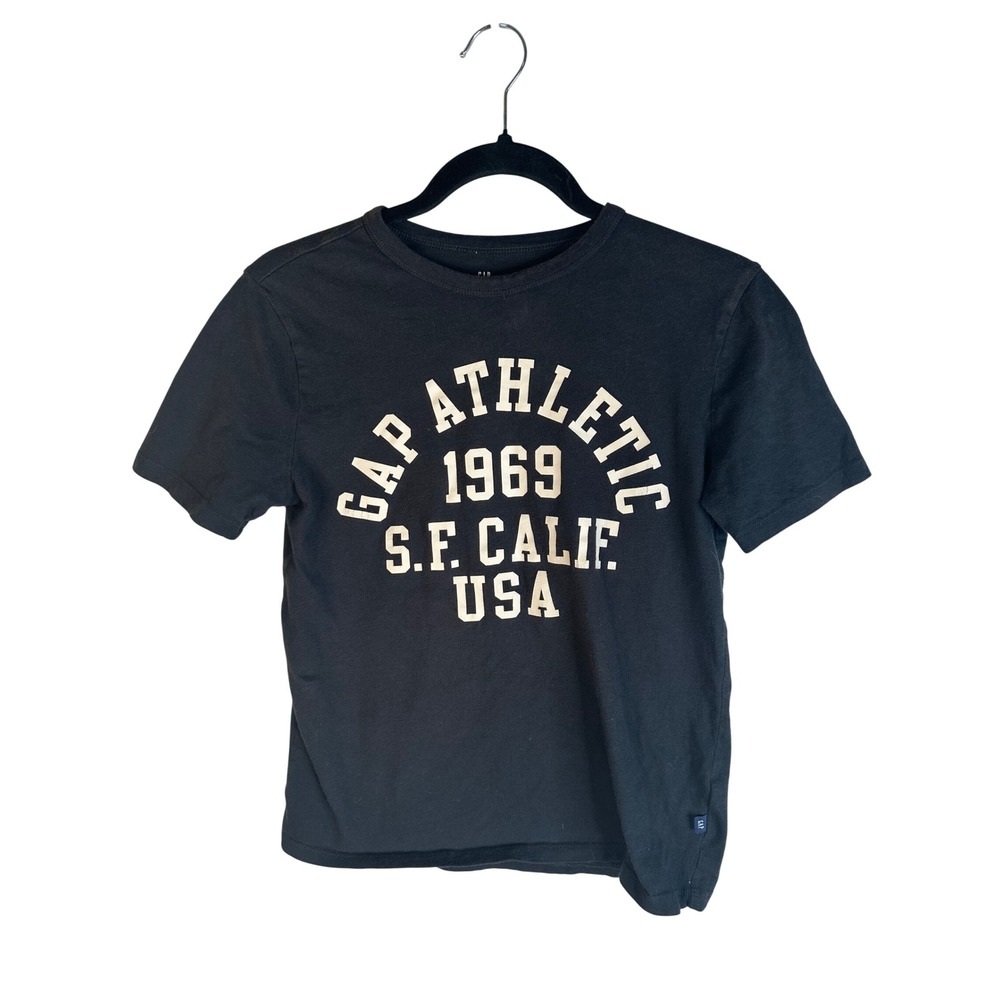 Gap Kids Black Athletic 1969 Graphic Short Sleeve T-Shirt Size 14-16